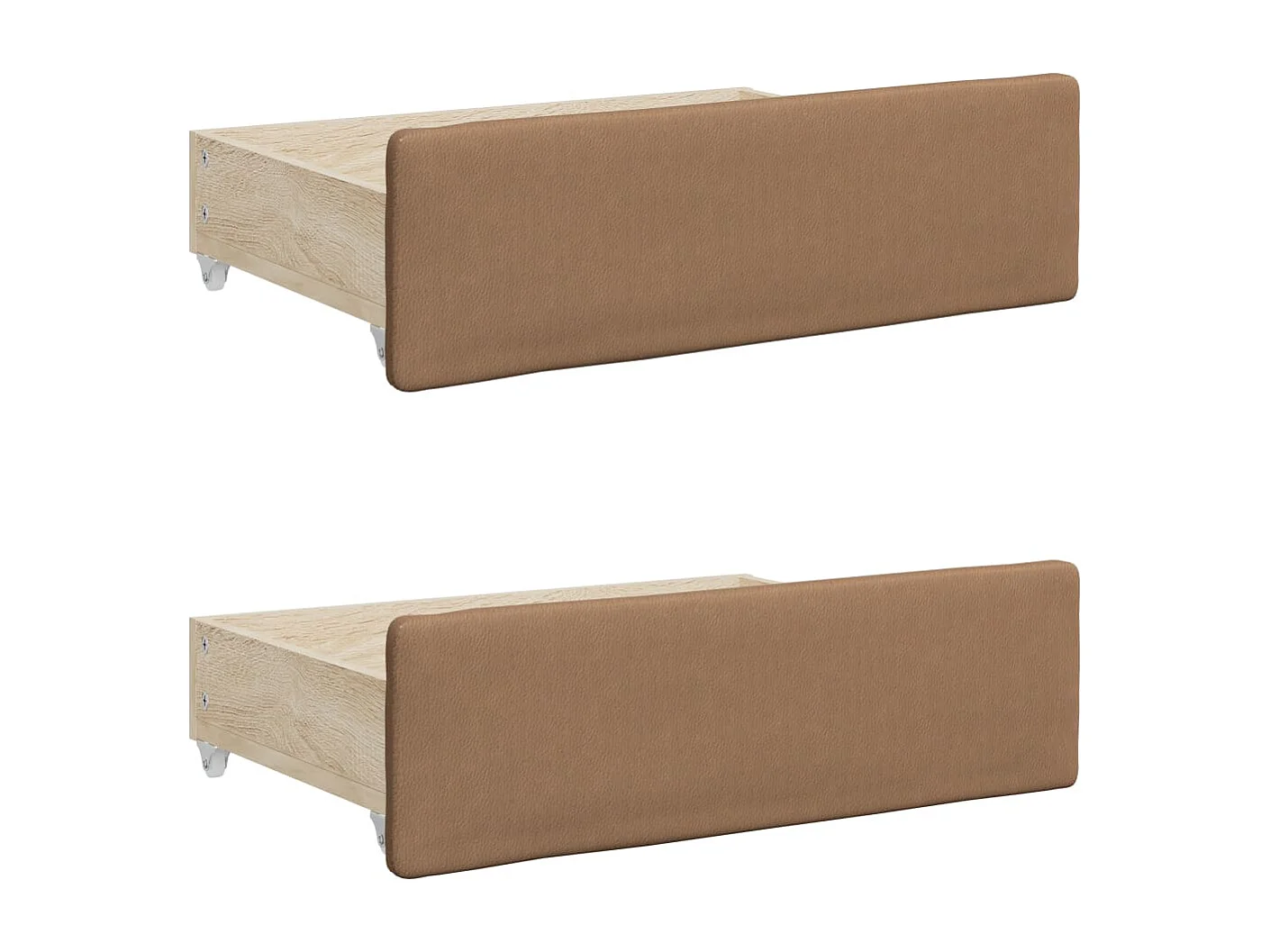 Divano Letto Estraibile Cassetti Cappuccino 90x200cm Similpelle