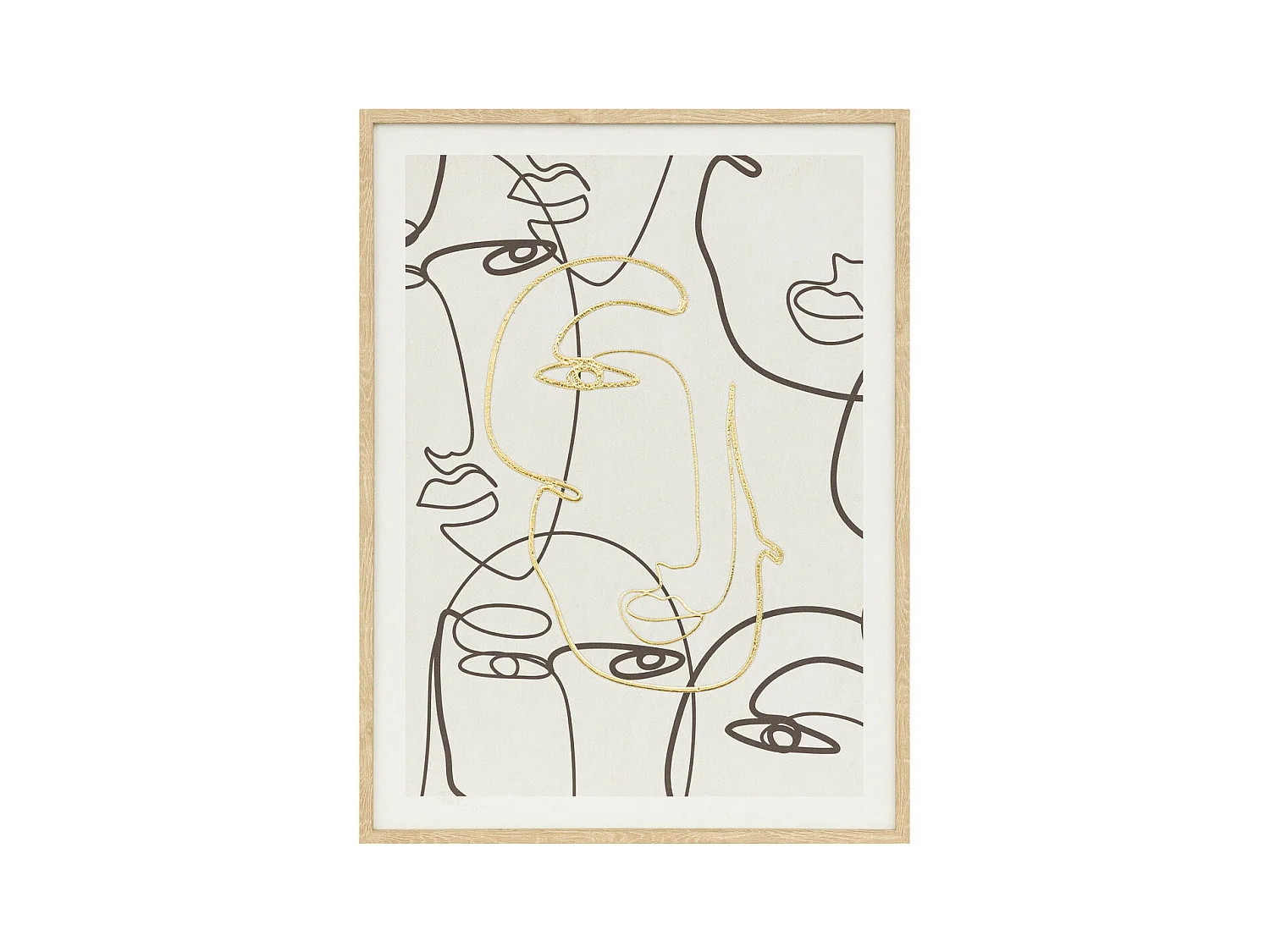 Tableau Toile murale imprimée et encadrée Visage 45 x 60 cm