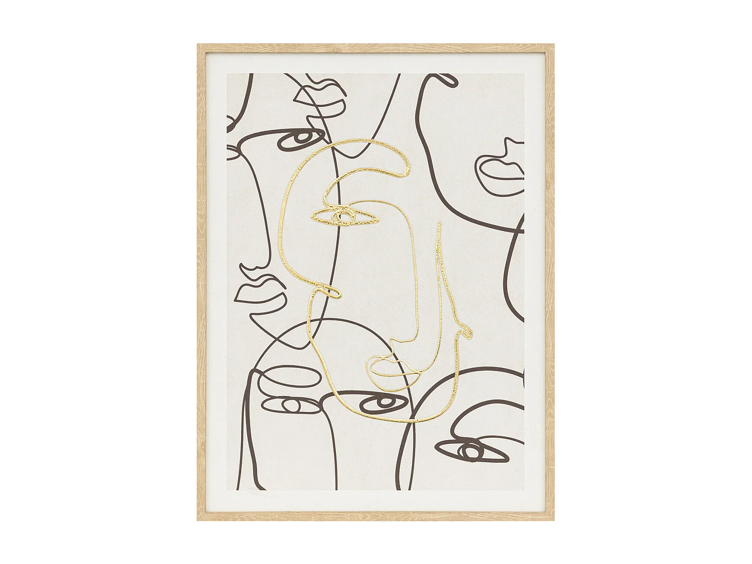 Tableau Toile murale imprimée et encadrée Visage 45 x 60 cm