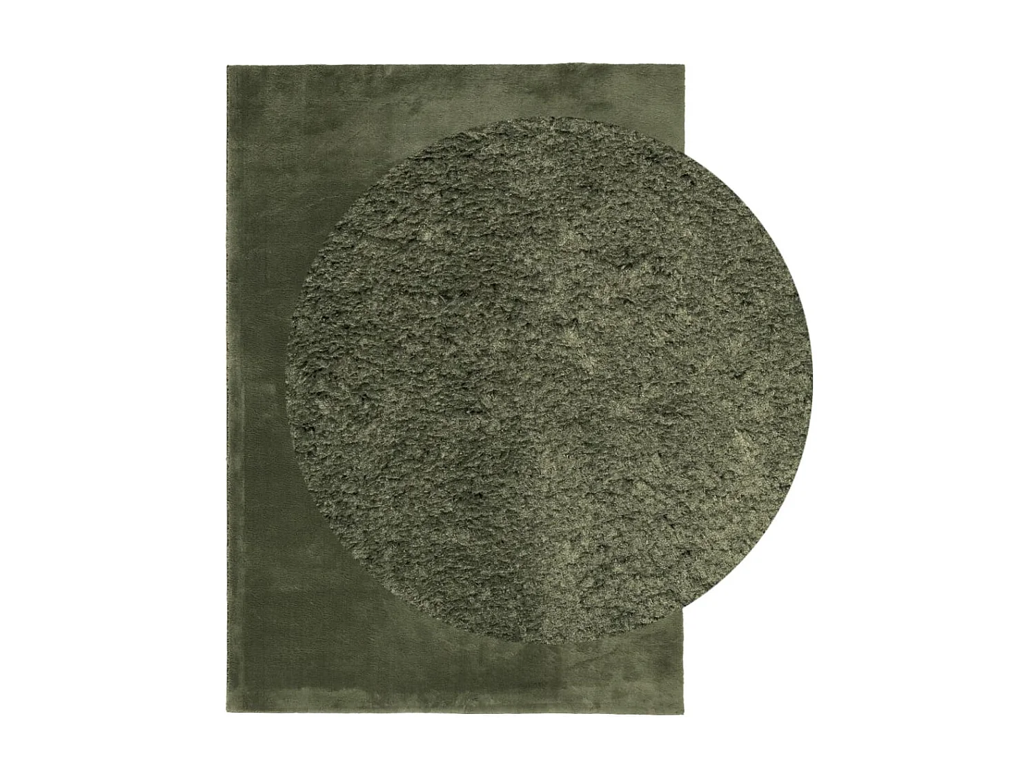 Tapis HUARTE à poils courts doux lavable vert forêt 240x340