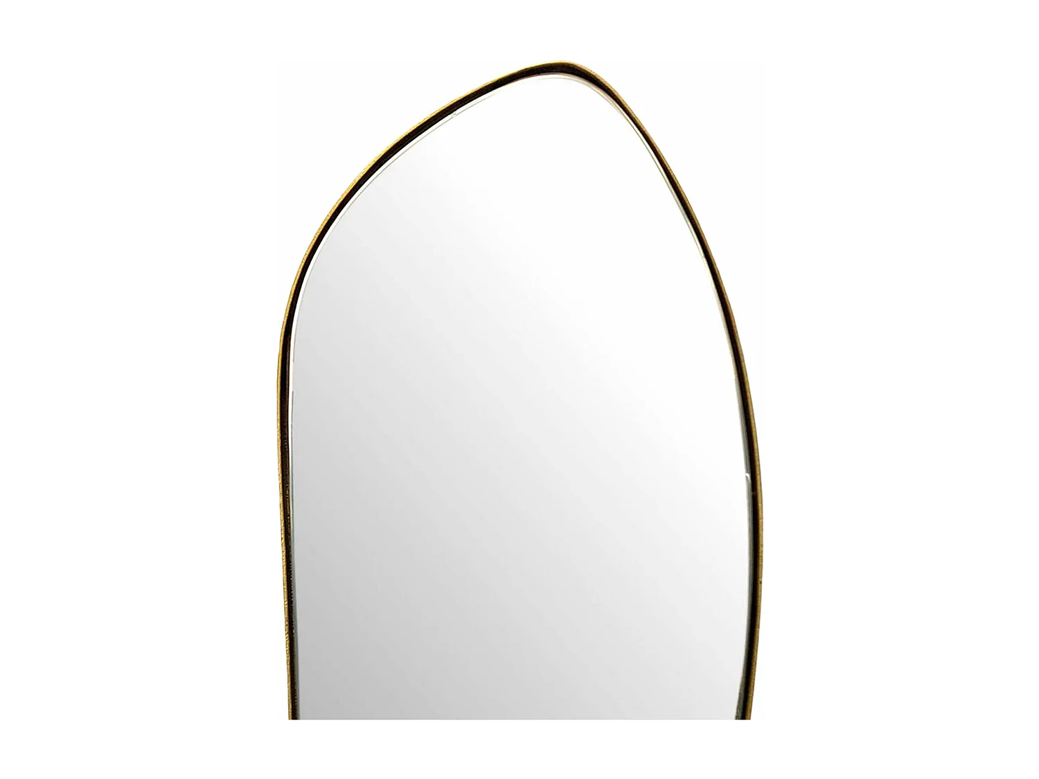 Miroir Murale Métal 33x90 cm Miroir Mur Couloir Grand Doré Asymétrique