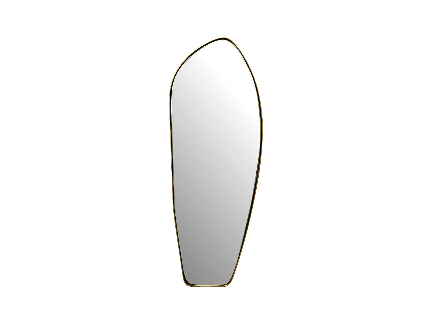 Miroir Murale Métal 33x90 cm Miroir Mur Couloir Grand Doré Asymétrique