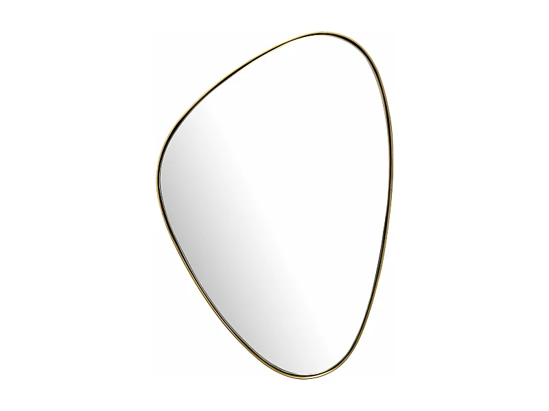 Miroir Murale Métal 46x70 cm Miroir Mur Couloir Grand Doré Asymétrique