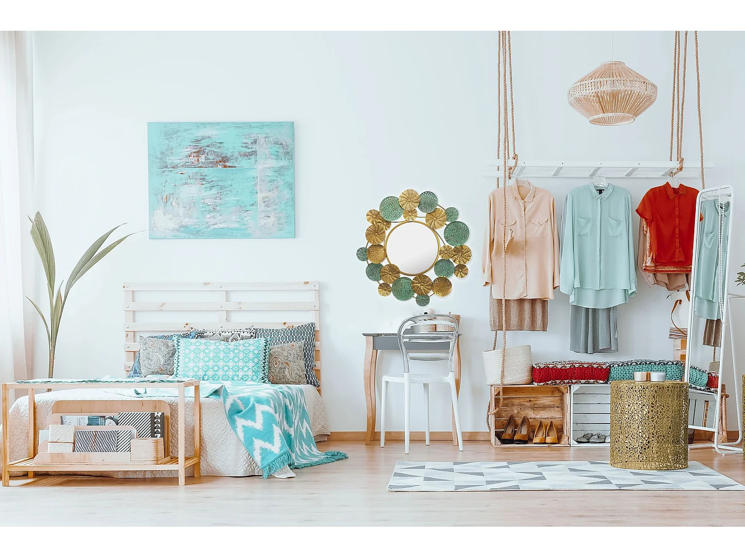 Miroir Murale Métal 80x77 cm Miroir Mur Couloir Grand Moderne Rond