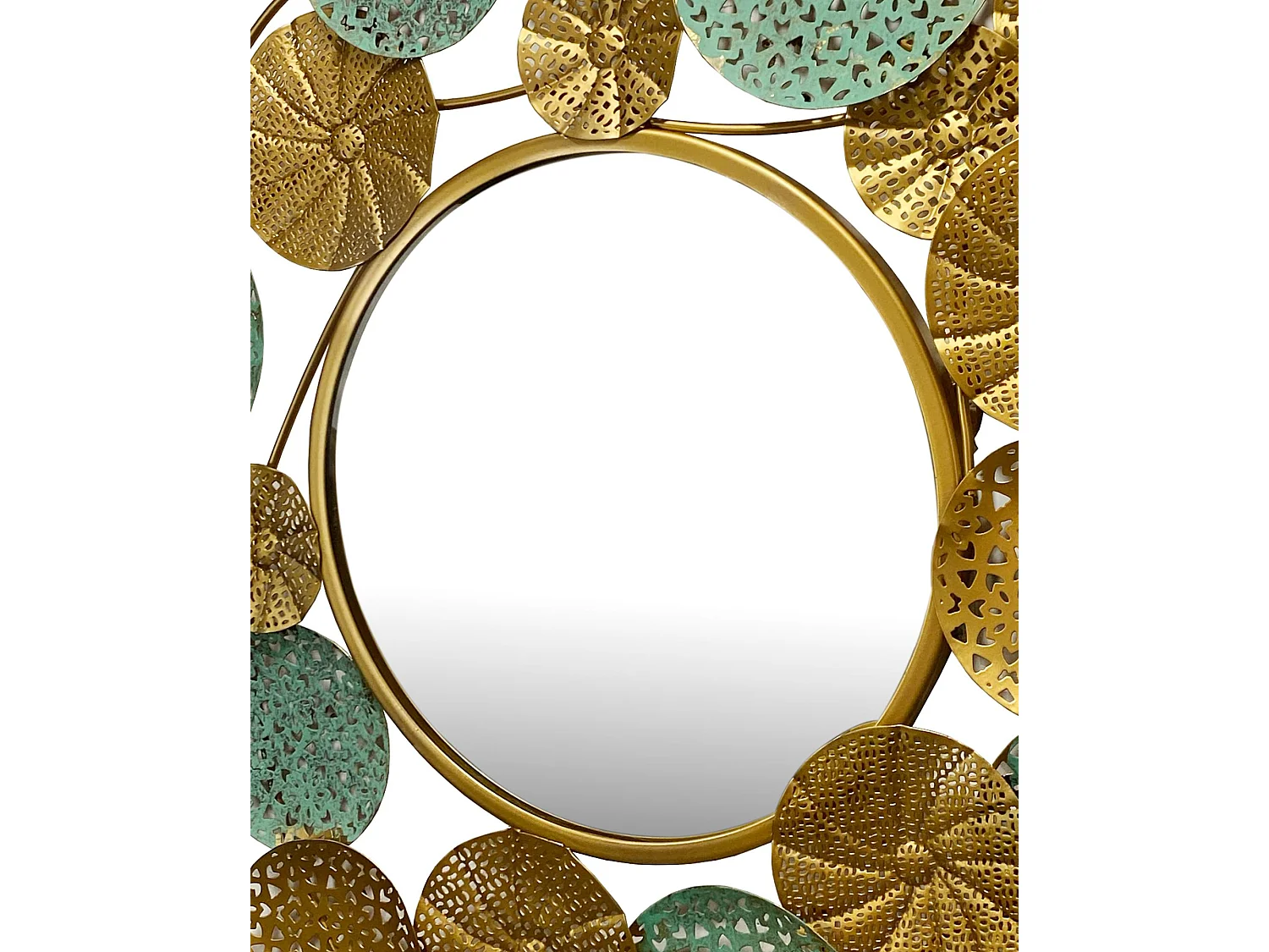 Miroir Murale Métal 80x77 cm Miroir Mur Couloir Grand Moderne Rond