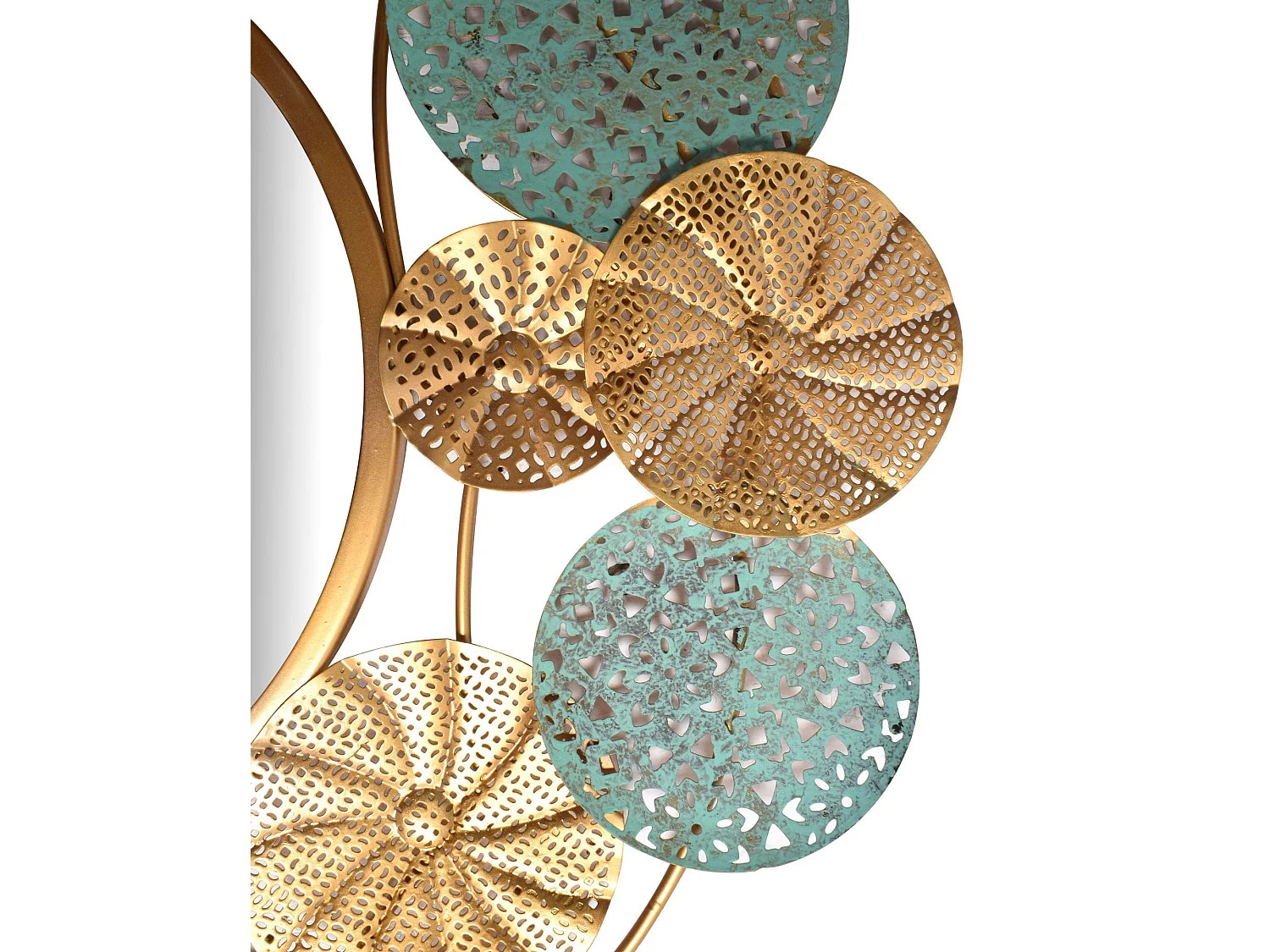 Miroir Murale Métal 80x77 cm Miroir Mur Couloir Grand Moderne Rond