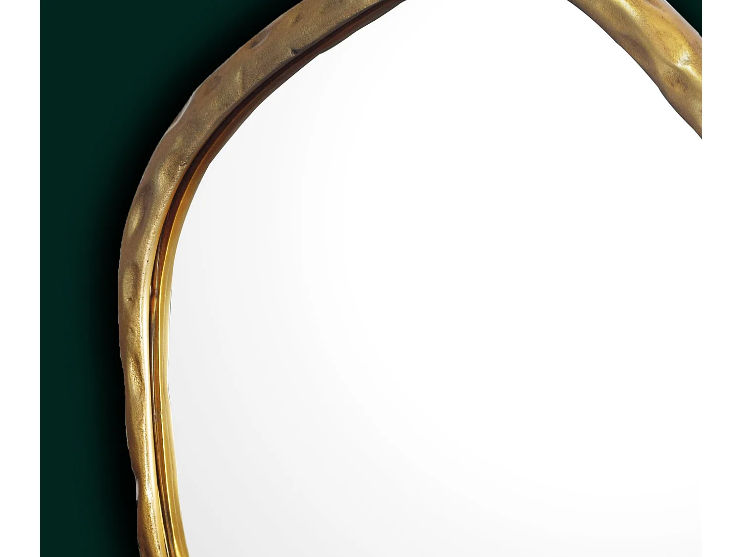 Miroir Murale Métal 60x60 cm Miroir Mur Couloir Grand Doré Asymétrique