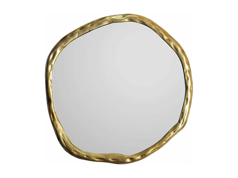 Miroir Murale Métal 60x60 cm Miroir Mur Couloir Grand Doré Asymétrique