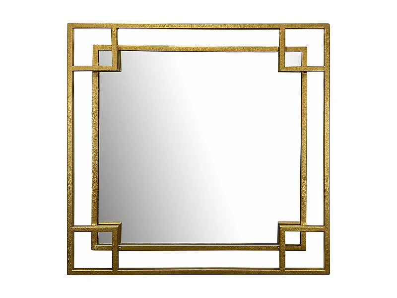 Miroir Murale Métal Carré Miroir Mur Couloir Grand Moderne Doré Cadre