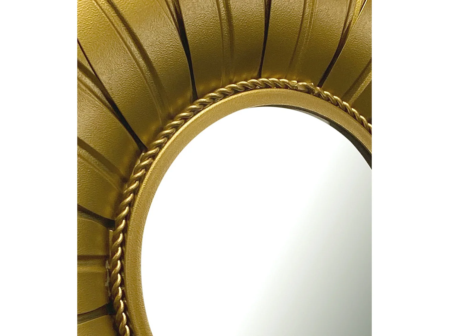 Miroir Murale Métal 60 cm Miroir Mur Couloir Grand Doré Tournesol Rond