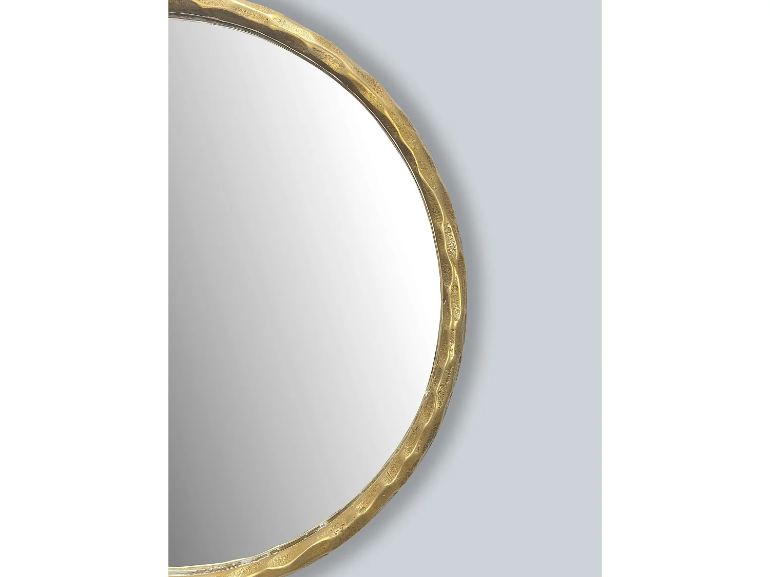 Miroir Murale Métal 60 cm Miroir Mur Couloir Grand Doré Rond Cadre