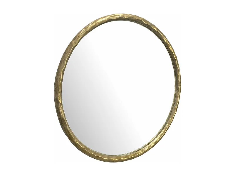 Miroir Murale Métal 60 cm Miroir Mur Couloir Grand Doré Rond Cadre