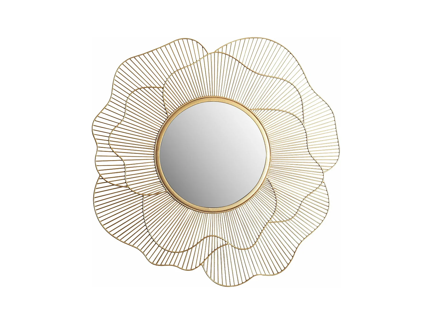 Miroir Murale Rose Métal 77 cm Miroir Mur Couloir Grand Doré Rond Cadre