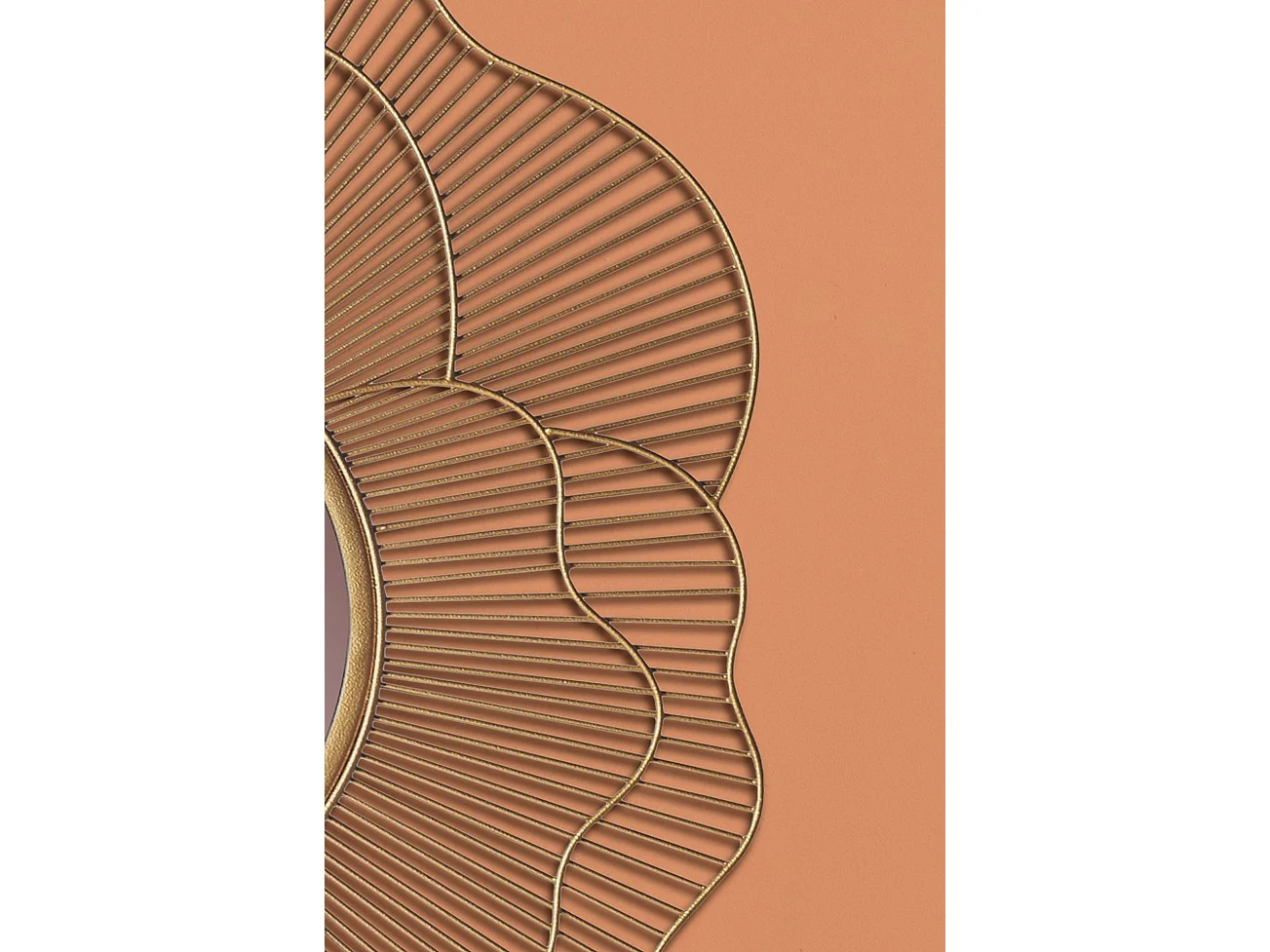 Miroir Murale Rose Métal 77 cm Miroir Mur Couloir Grand Doré Rond Cadre