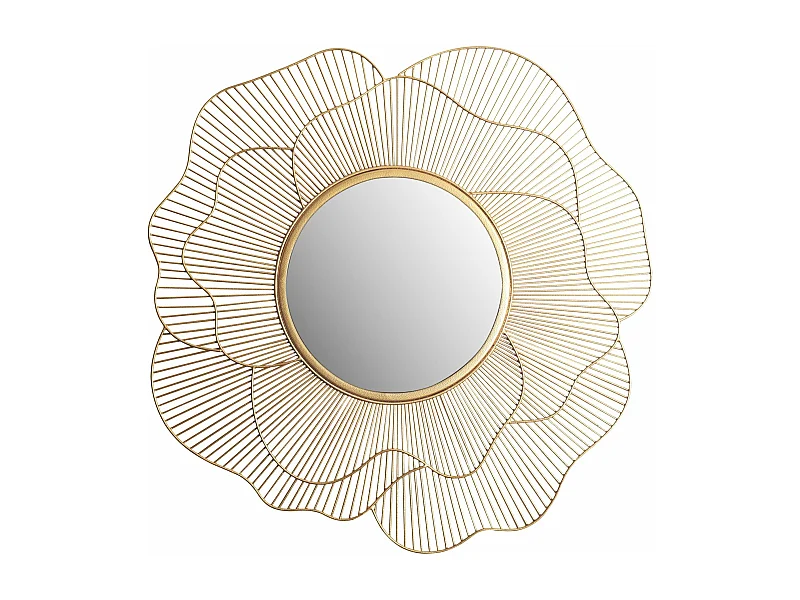 Miroir Murale Rose Métal 77 cm Miroir Mur Couloir Grand Doré Rond Cadre