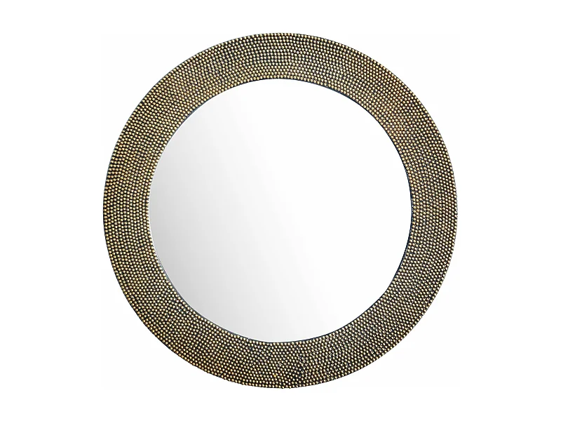 Miroir Murale Métal 60 cm Miroir Mur Couloir Grand Doré Soleil Rond
