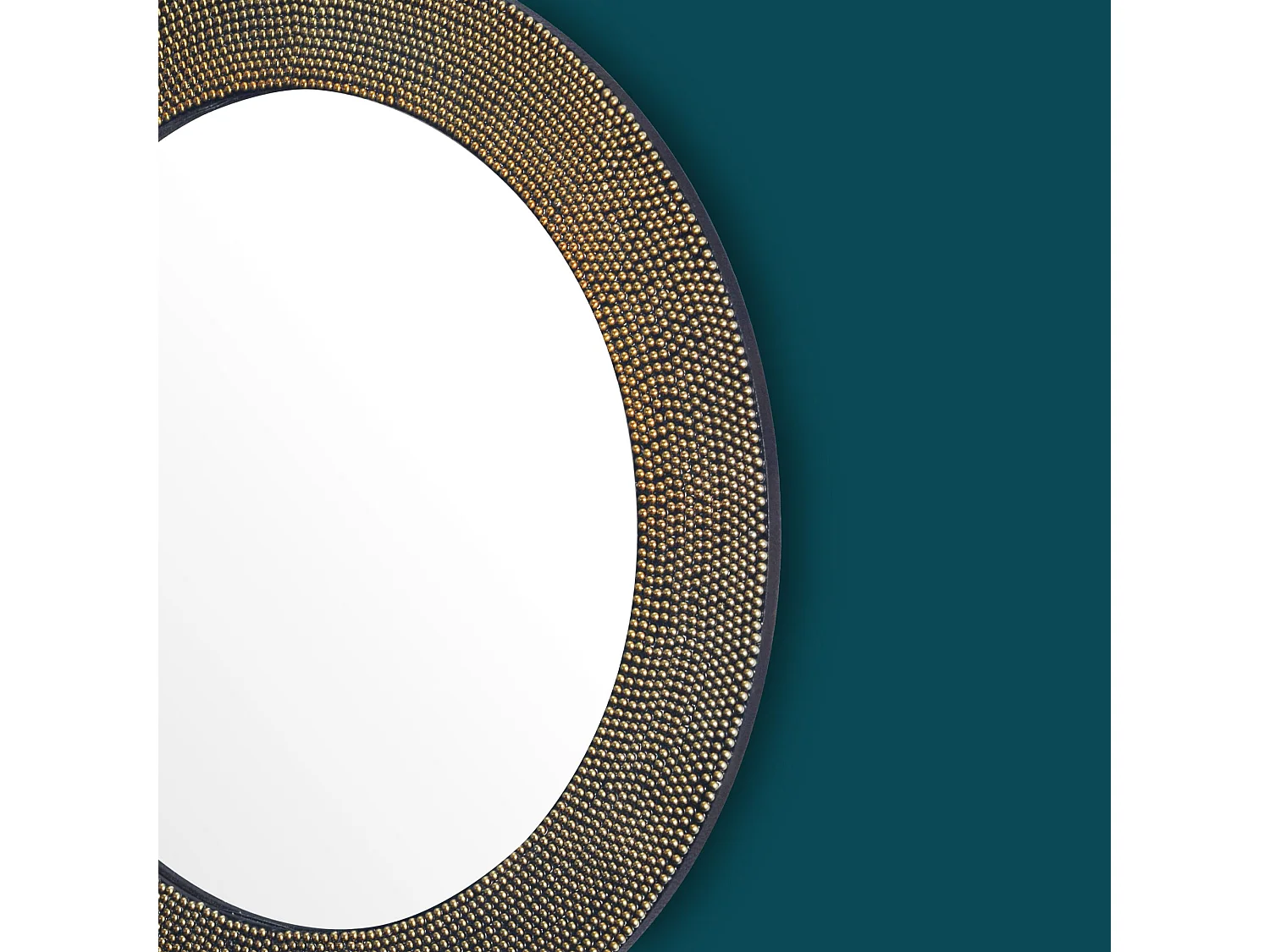 Miroir Murale Métal 60 cm Miroir Mur Couloir Grand Doré Soleil Rond