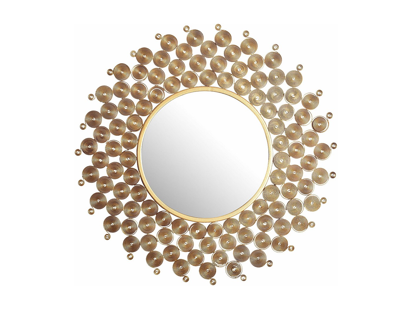 Miroir asymétrique en métal doré