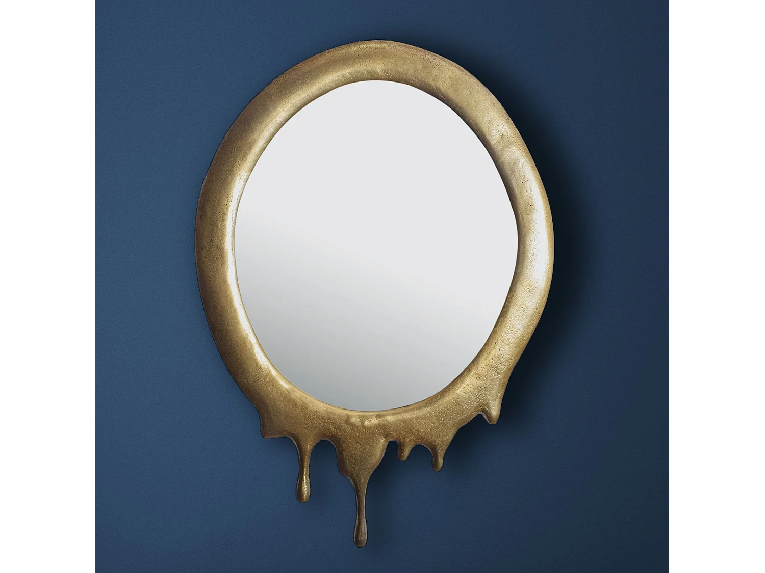 Miroir Murale Métal 50x71 cm Miroir Mur Couloir Grand Doré Ovale Cadre