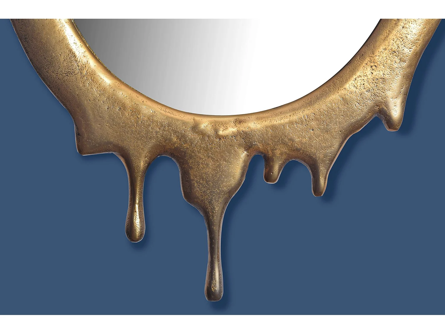 Miroir Murale Métal 50x71 cm Miroir Mur Couloir Grand Doré Ovale Cadre