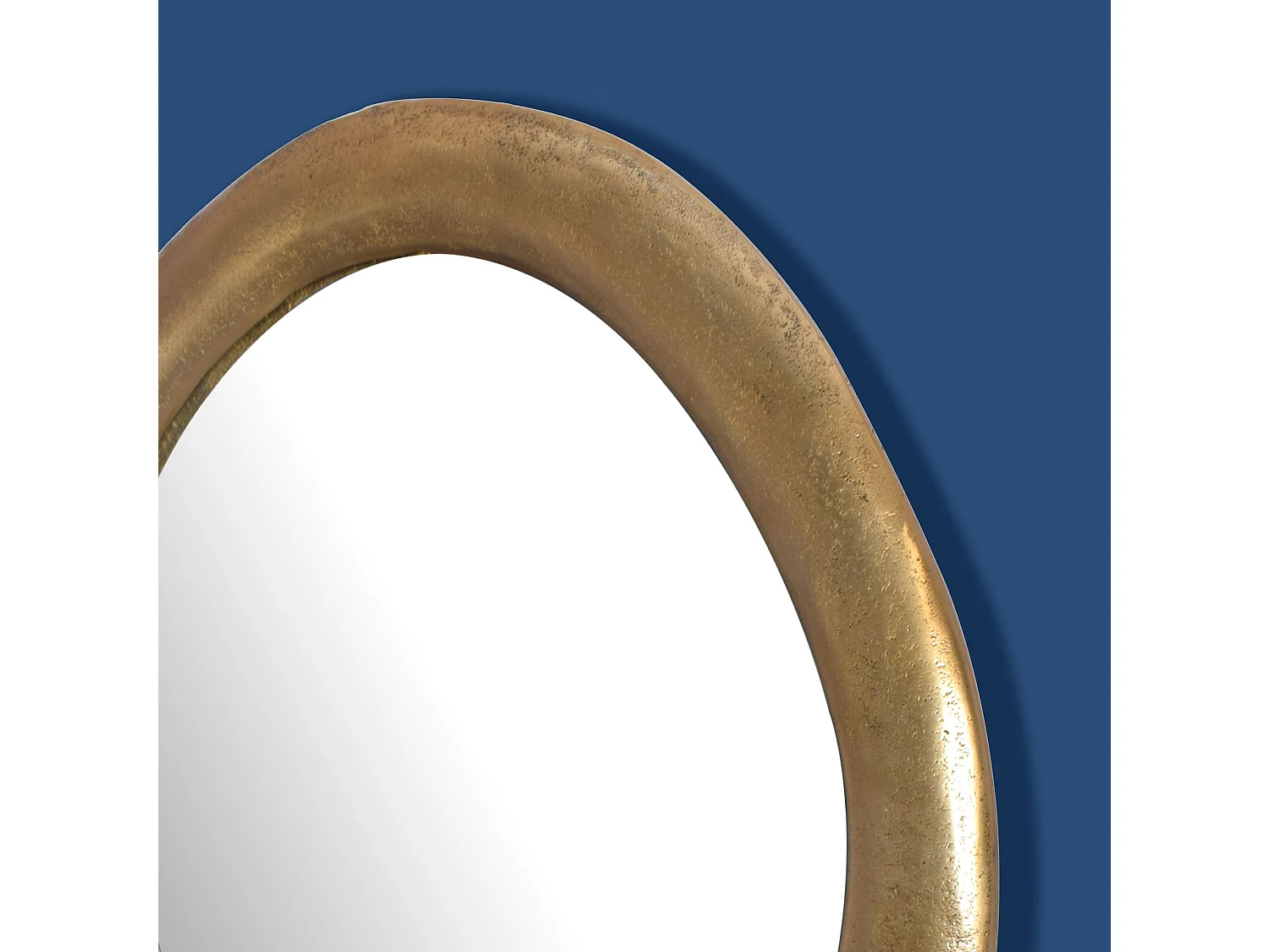 Miroir Murale Métal 50x71 cm Miroir Mur Couloir Grand Doré Ovale Cadre