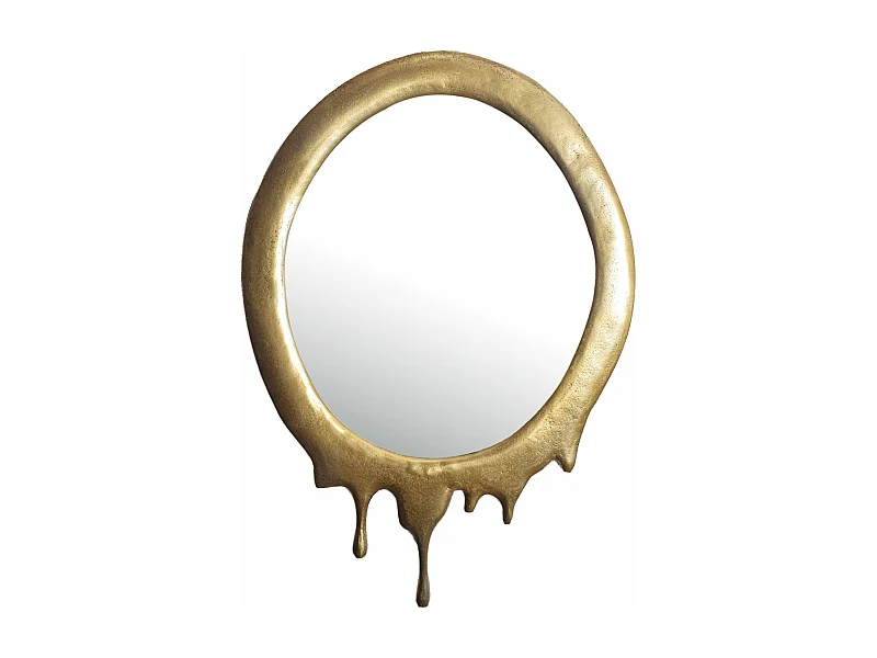 Miroir Murale Métal 50x71 cm Miroir Mur Couloir Grand Doré Ovale Cadre