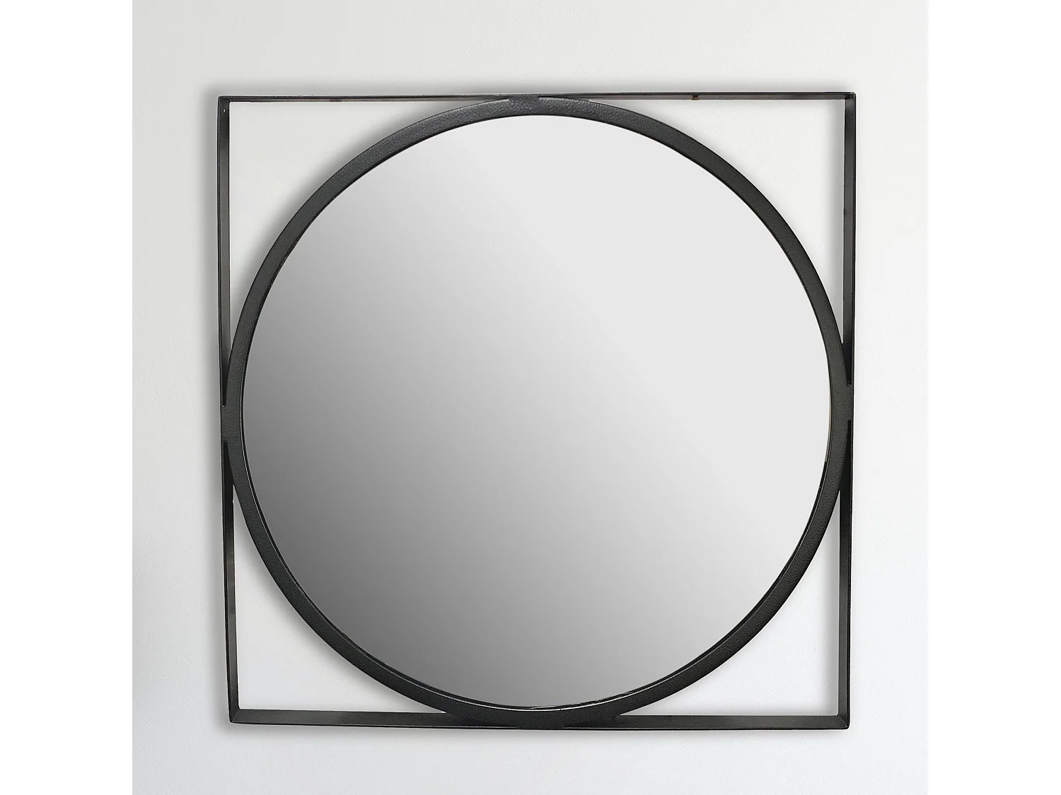 Miroir Murale Métal 54x54 cm Miroir Mur Couloir Grand Moderne Doré Ronde