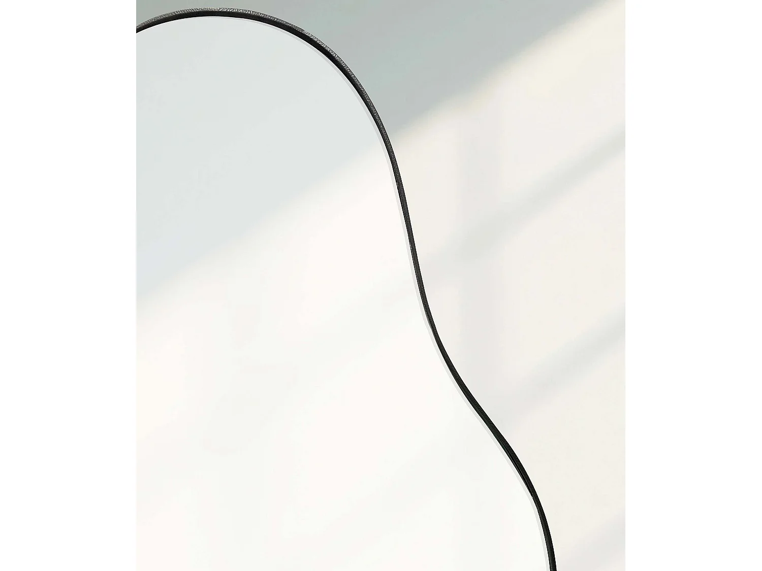 Miroir Murale Métal 40x80 cm Miroir Mur Couloir Grand Noir Asymétrique