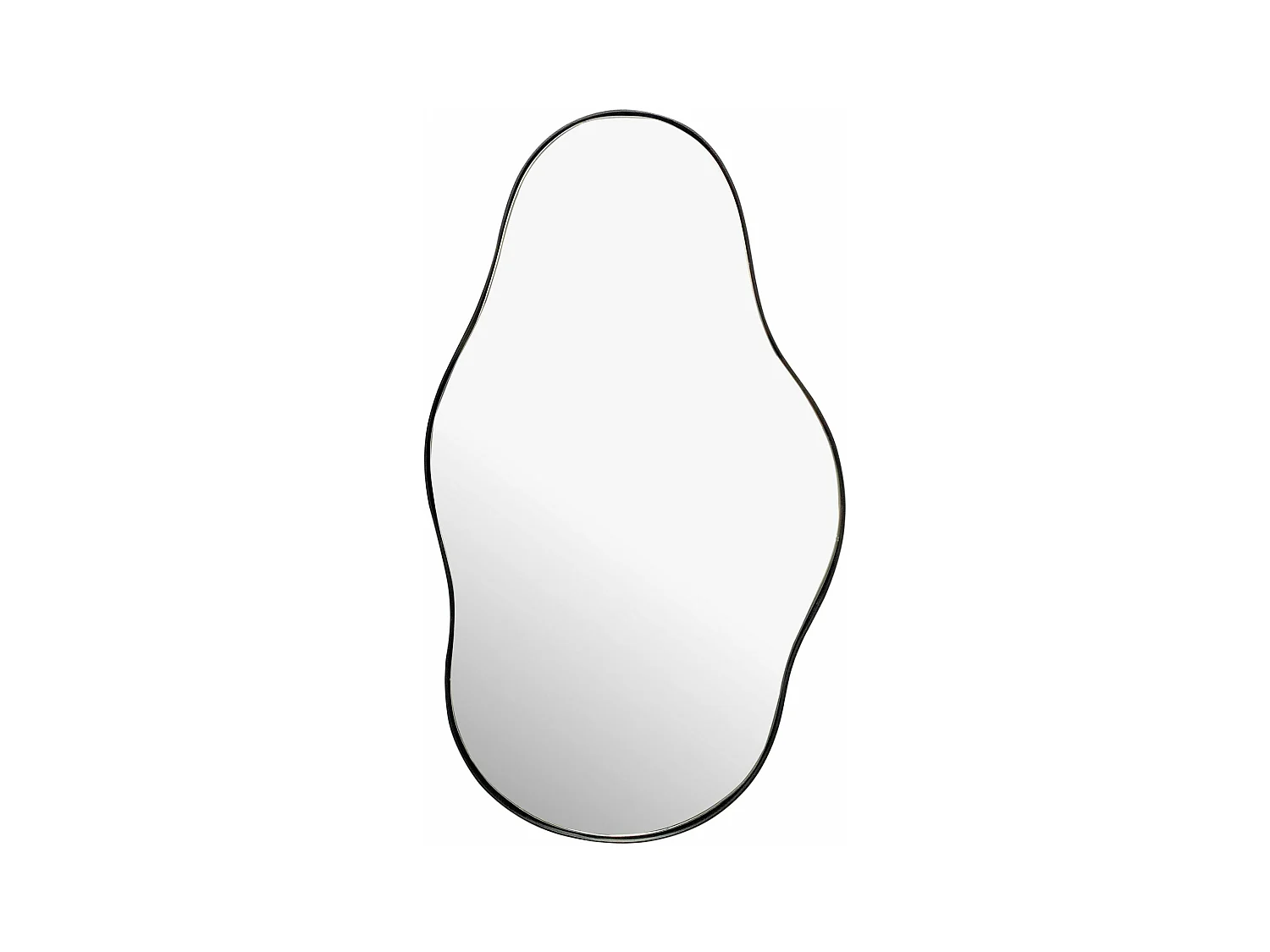 Miroir Murale Métal 40x80 cm Miroir Mur Couloir Grand Noir Asymétrique