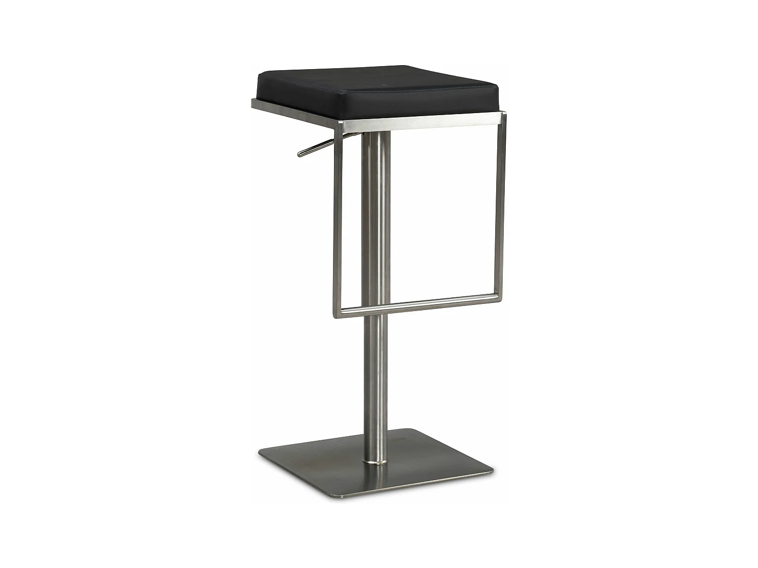 Tabouret de bar Noir Moderne Métal Simili Cuir Chaise de bar Haute 110kg