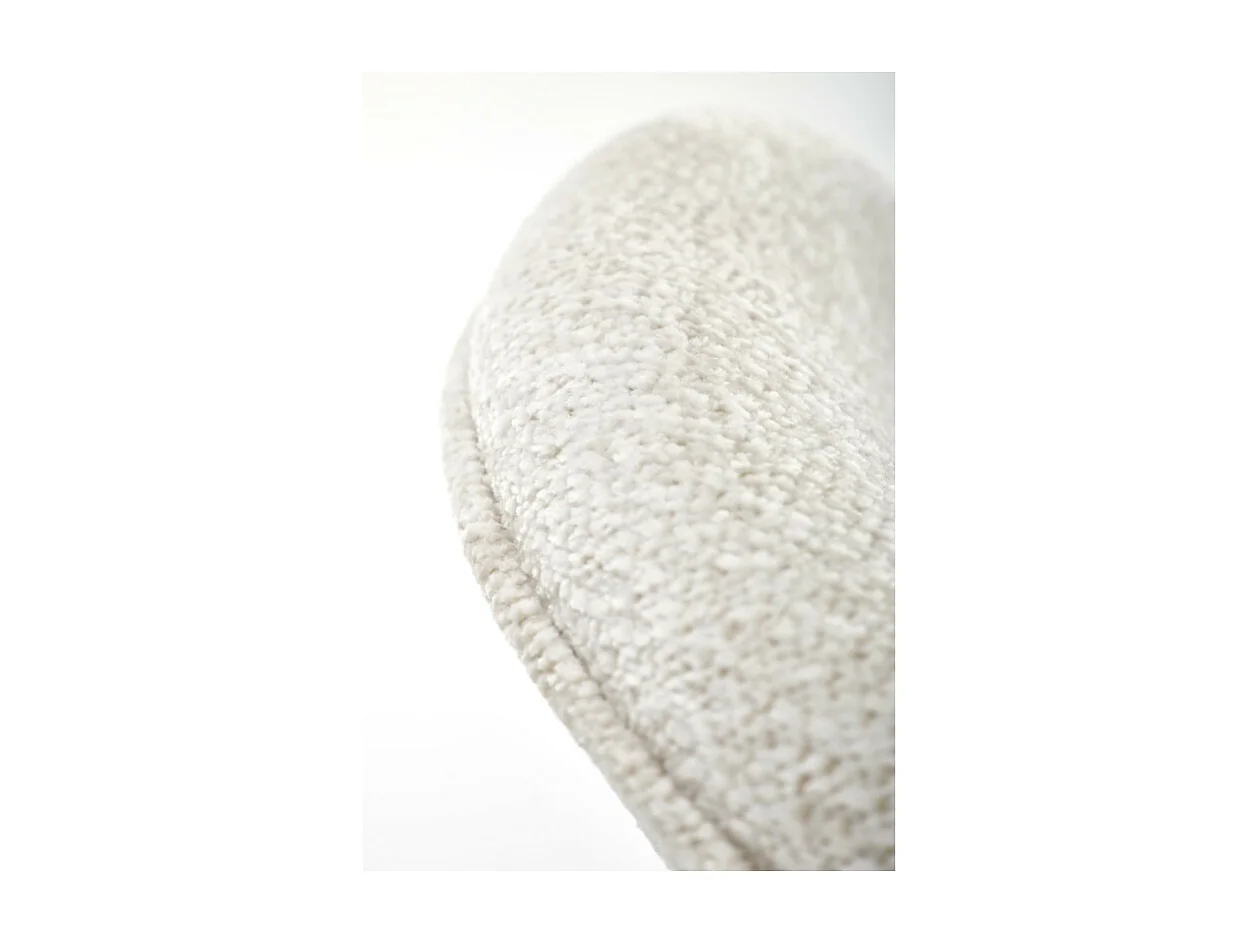 Sedia da bar di design color crema con struttura in metallo dorato Rodéo