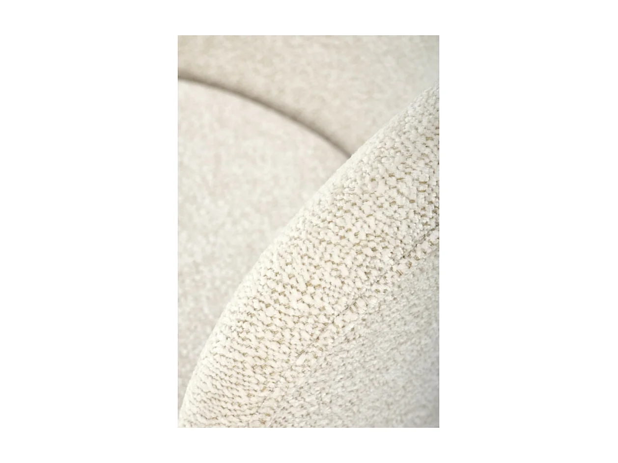 Sedia da bar di design color crema con struttura in metallo dorato Rodéo