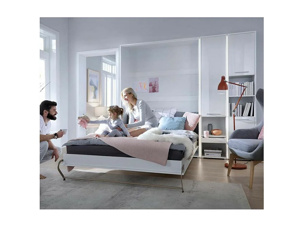 Colonne de rangement avec étagères blanc mat Noby 45cm