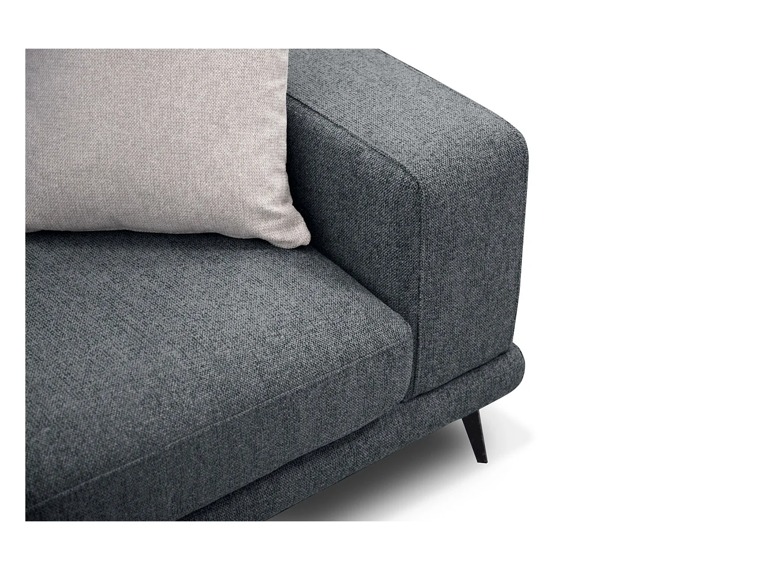 MEDIOLANE Ecksofa 5-Sitzer links, dunkelgrau