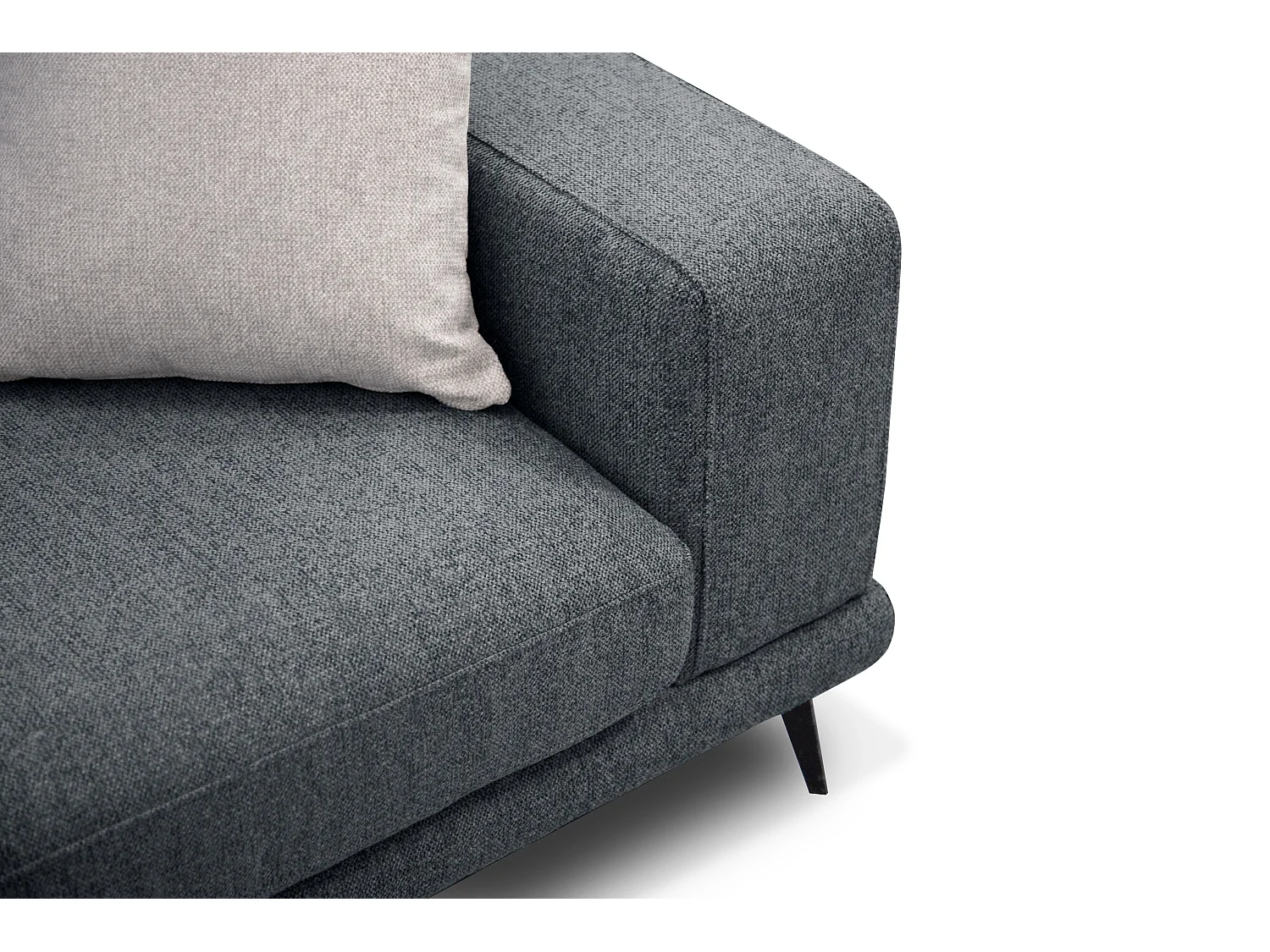 Canapé d'angle 4 places en tissu gris foncé MEDIOLANE