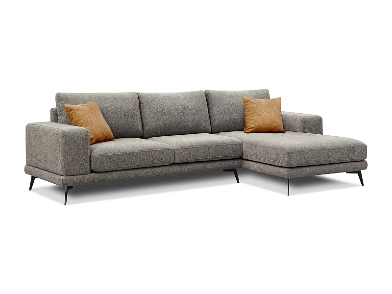MEDIOLANE Ecksofa 4-Sitzer rechts, taupe