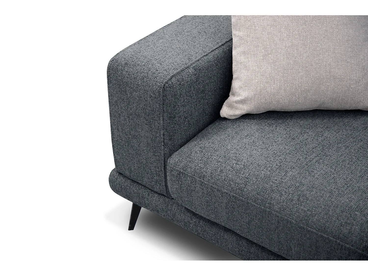 Canapé d'angle 4 places en tissu gris foncé MEDIOLANE
