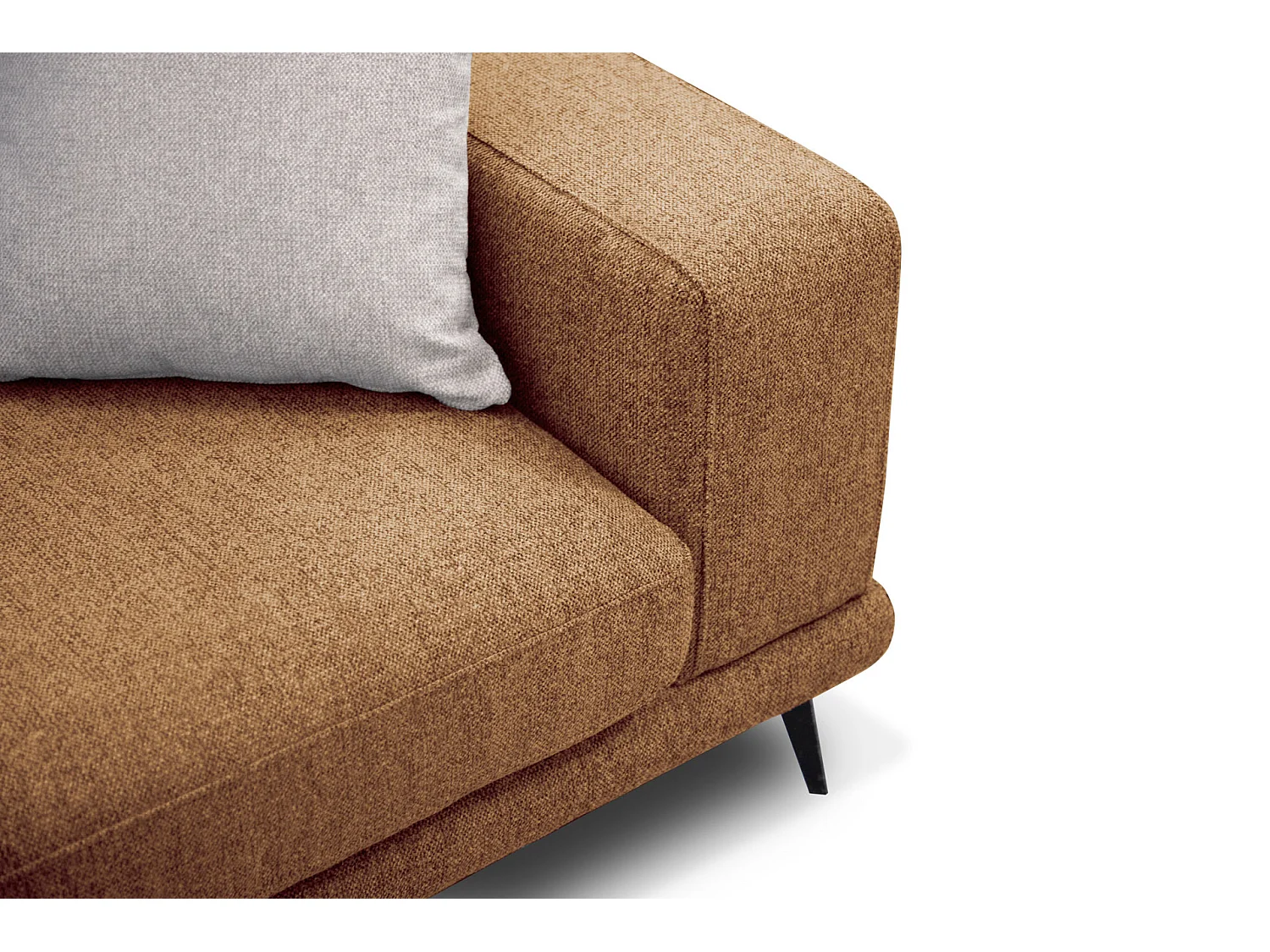 MEDIOLANE Ecksofa 5-Sitzer links, orange