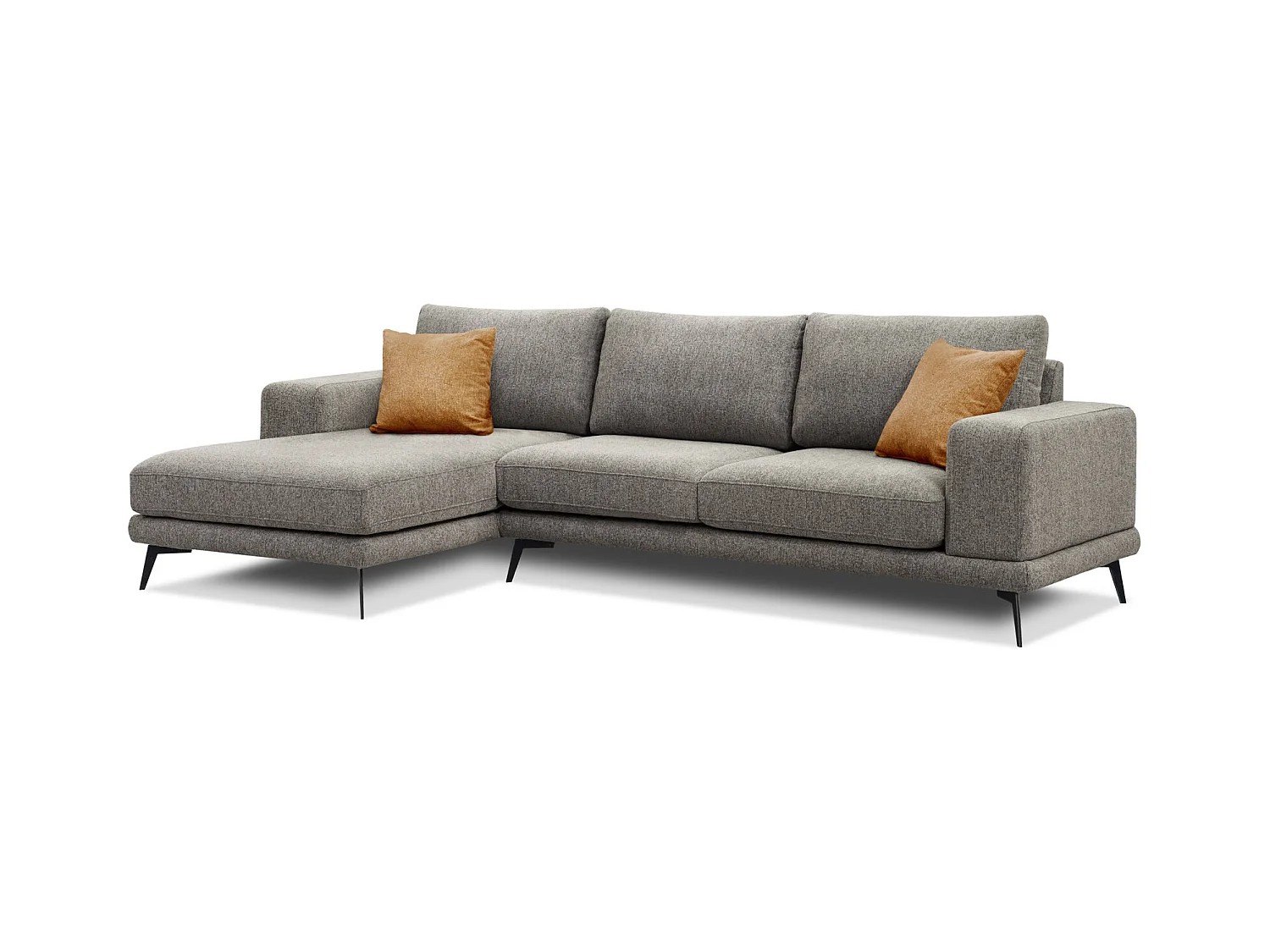 MEDIOLANE Ecksofa 5-Sitzer links, taupe