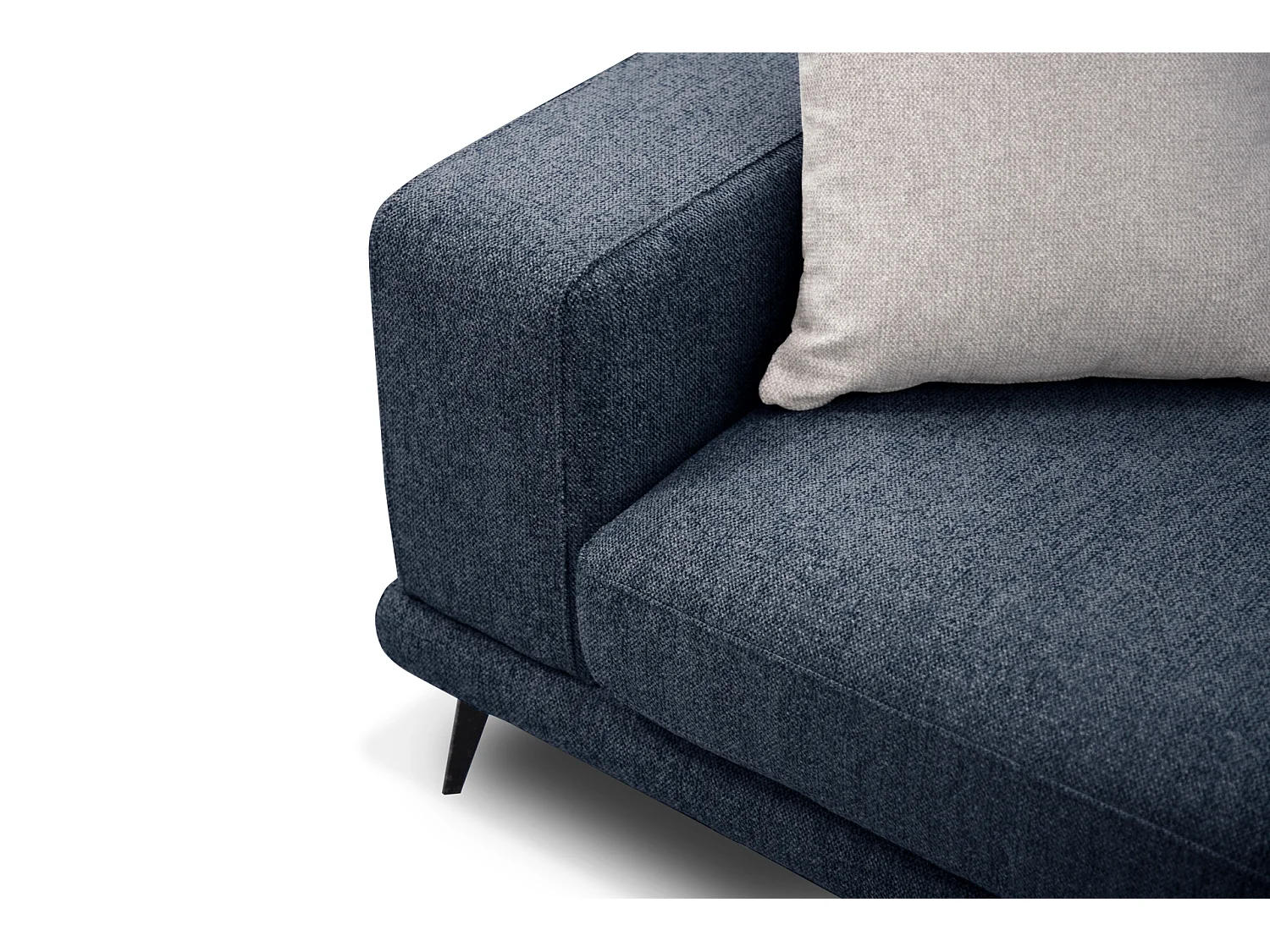 MEDIOLANE Ecksofa 4-Sitzer rechts, marineblau