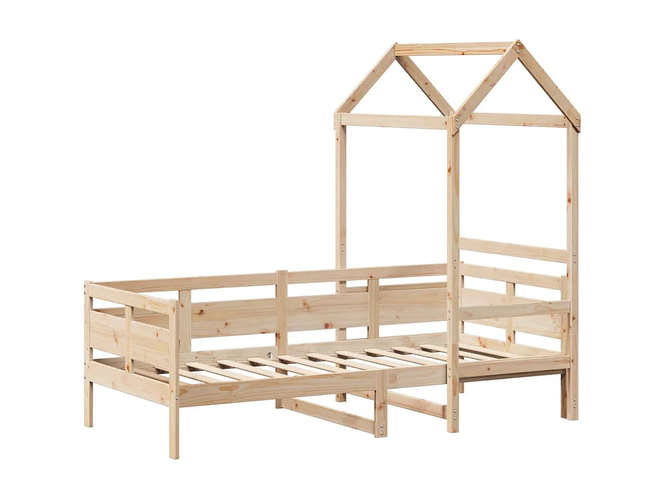 Sofá-cama com telhado 80x200 cm madeira de pinho maciça