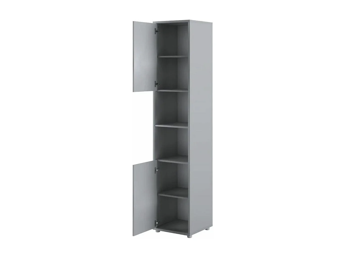 Colonne de rangement avec étagères gris mat Noby 45cm