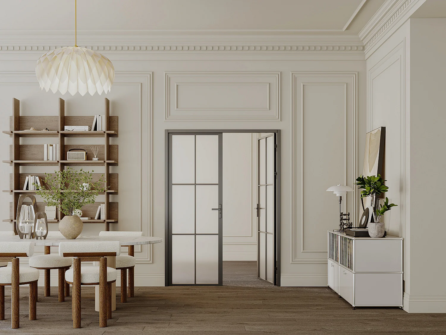 Bloc porte à deux battants en aluminium et verre dépoli - 2 x H204 x L83 cm - Noir - SEROTO