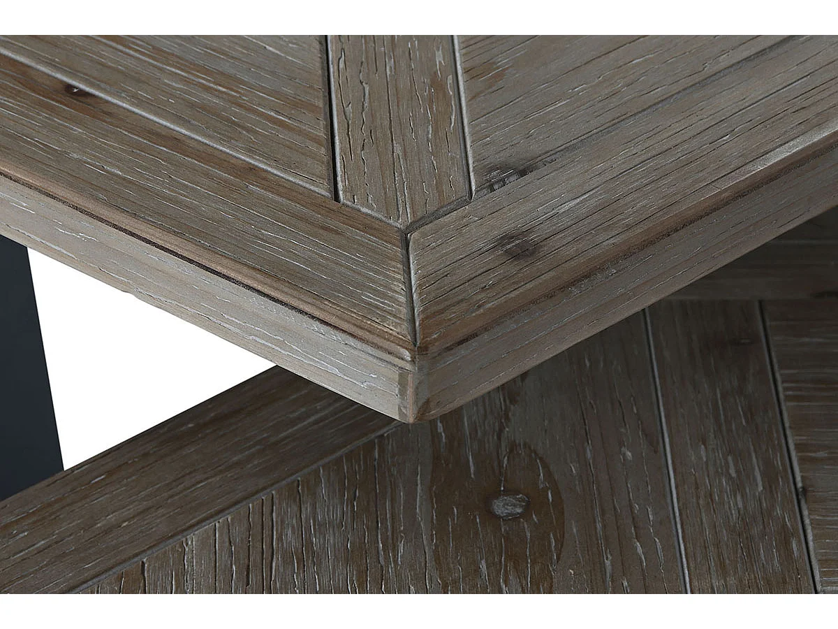 Table basse, table de salon en bois naturel et métal noir  - longueur 118 x profondeur 78 x Hauteur 45 cm