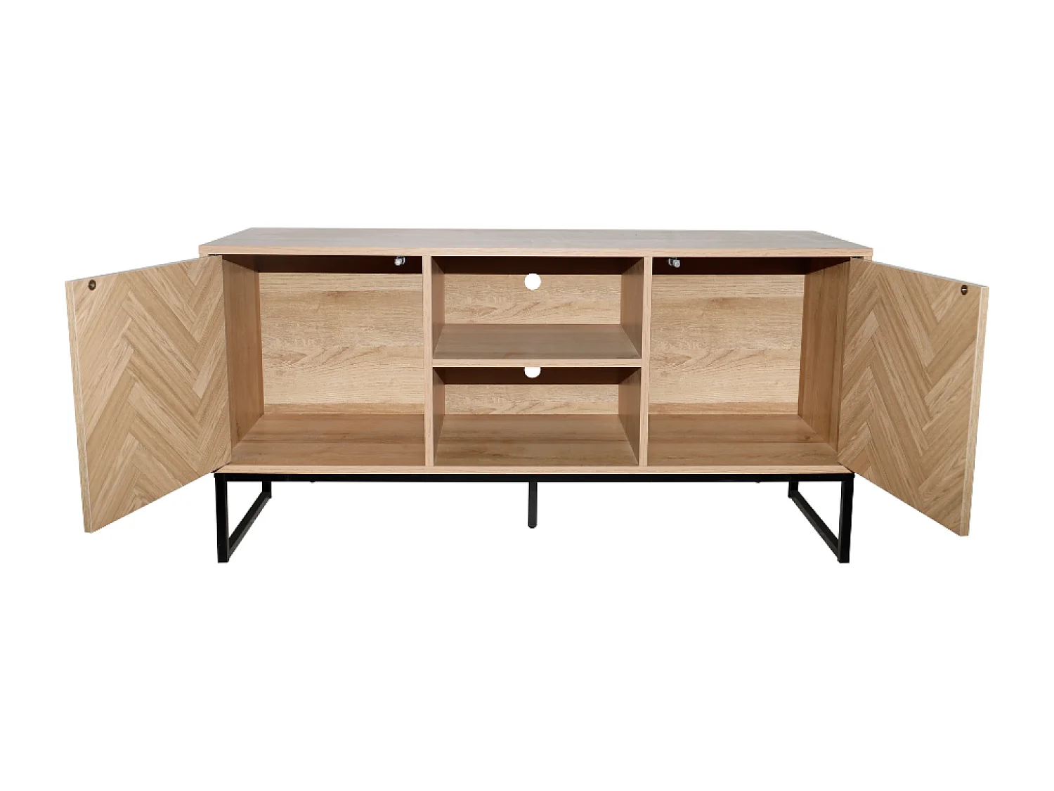 Buffet effet chevron 2 portes et 2 niches CHEVRON