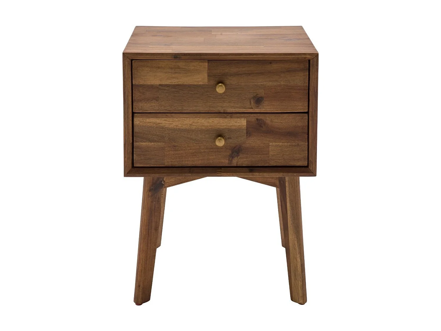 Chevet 2 tiroirs en acacia massif L45 cm - PAUL