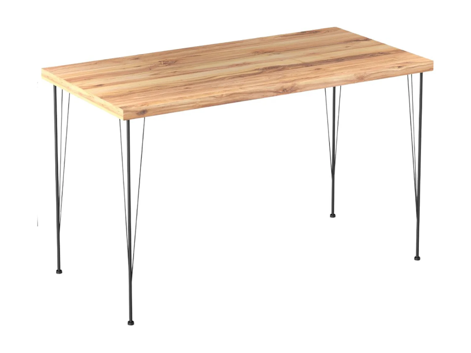 Set da pranzo tavolo e sedie industriale in legno e nero SQUARE