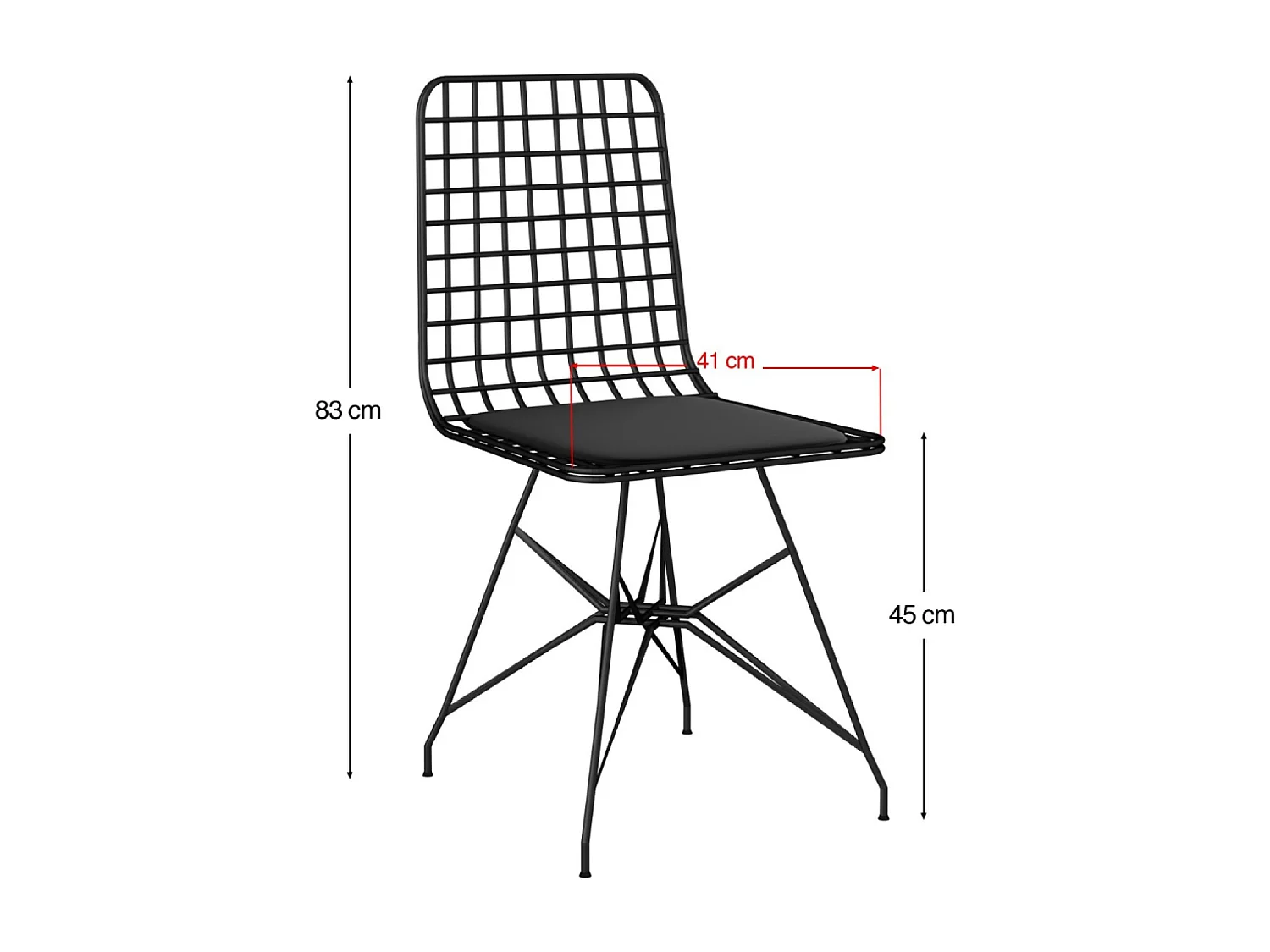 Ensemble repas table et chaises industriel bois et noir SQUARE