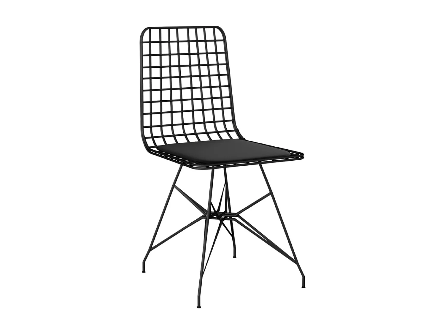 Ensemble repas table et chaises industriel bois et noir SQUARE