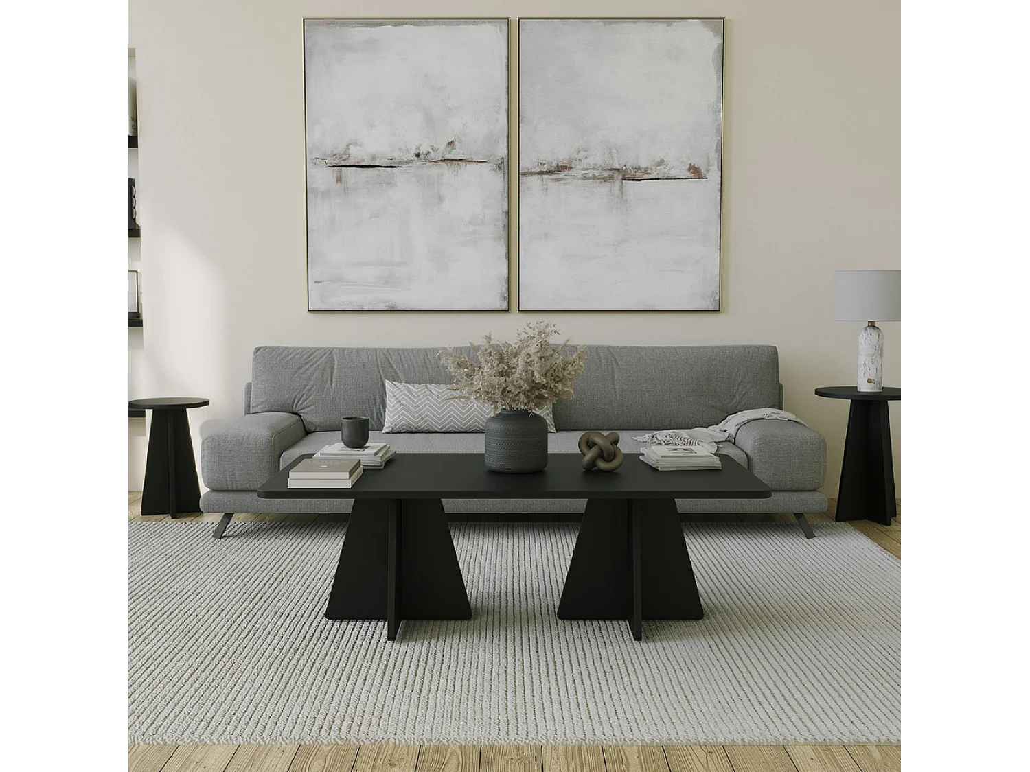 Table basse design noire SHAMP